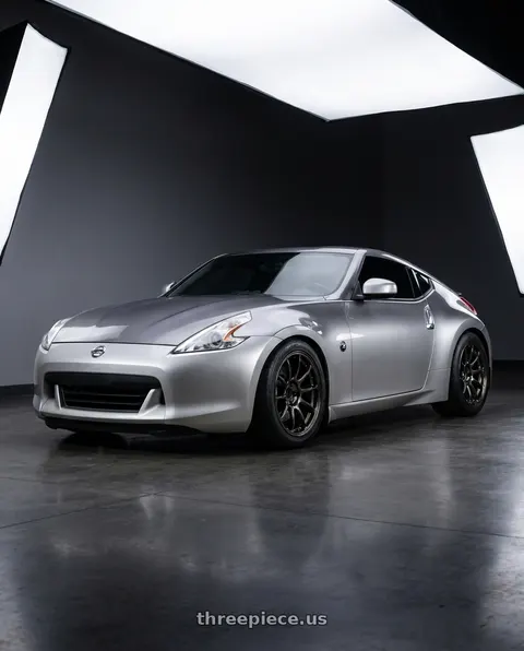 2009 Nissan 370Z with Volk Racing ZE40 5x114.3 18x10+20 Diamond Dark Gunmetal wheels