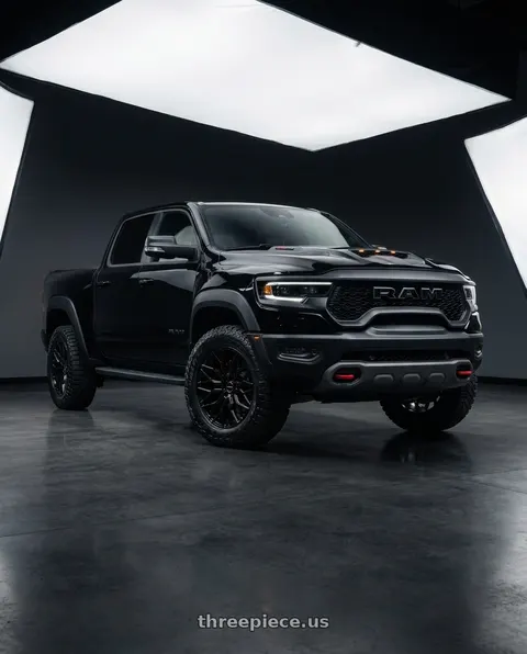 2026 Ram 1500 with VOSSEN HF6-3 6X139.7 22x9.5 +20 GLOSS BLACK wheels