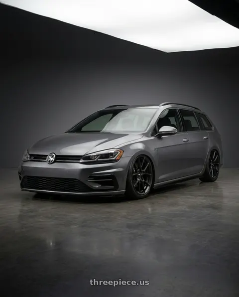 2019 Volkswagen Golf with Rotiform RC199 KPR 5X112 20x10.5 +35 SATIN BLACK wheels