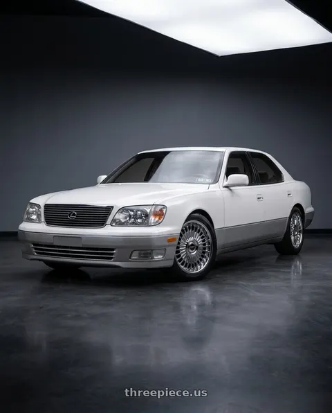 1998 Lexus LS400 with Work Emitz Chrome 5x114.3 19x8.0 +38 wheels