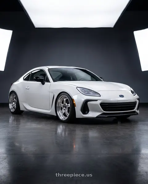 2025 Subaru BRZ TS with Work Meister S1 3P 5x100 18x8.5+41 A Disk Bright Buff Finish wheels