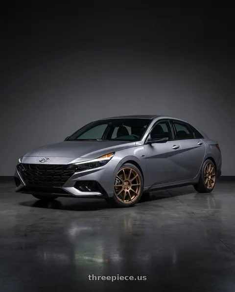 2023 Hyundai Elantra N with KATANA RACING KR07 5x114.3 18x8 +40 Matte Bronze wheels