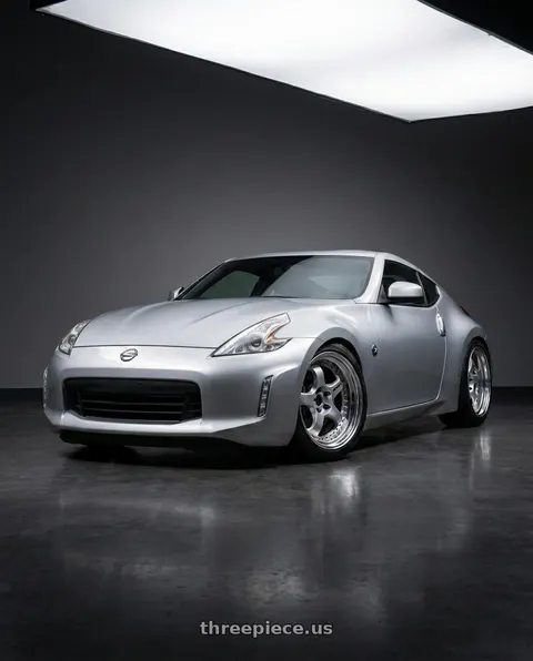 2016 Nissan 370Z Sport with Work Meister S1 3P 5x114.3 19x10+24 T Disk Silver wheels