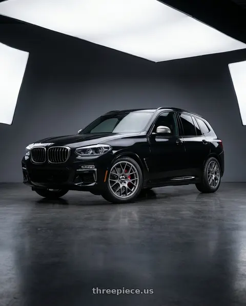 2021 BMW X3 with BBS CH-R 5x120 20x10.5 +24 Satin Titanium Polished Rim Protector wheels