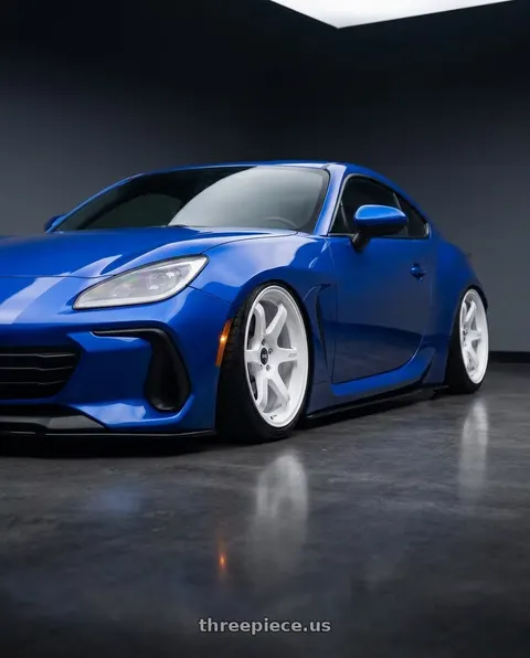 2024 Subaru BRZ with ESR Wheels APEX SERIES AP6 5x114.3 18x9.5 +35 Gloss White wheels
