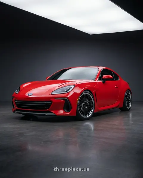 2022 Subaru BRZ with Work Emitz Black Polish 5x100 20x8.5 +22 wheels