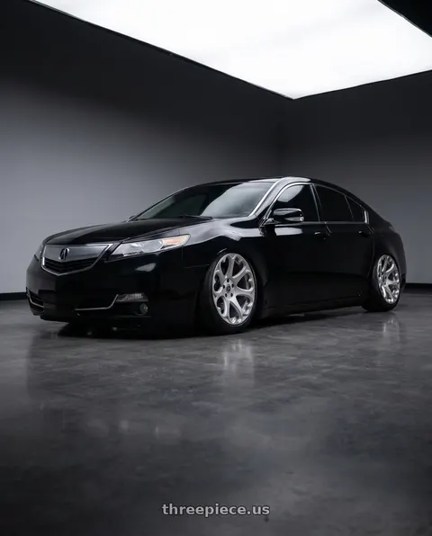 2014 Acura TL with Heritage Wheel Kokoro MonoC 5x120 18x8.5+35 Silver wheels