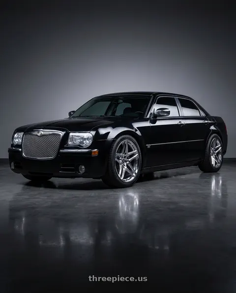 2007 Chrysler 300 with HERITAGE WHEEL EBISU MONOC 5x114.3 19x8.5 +35 CHROME wheels