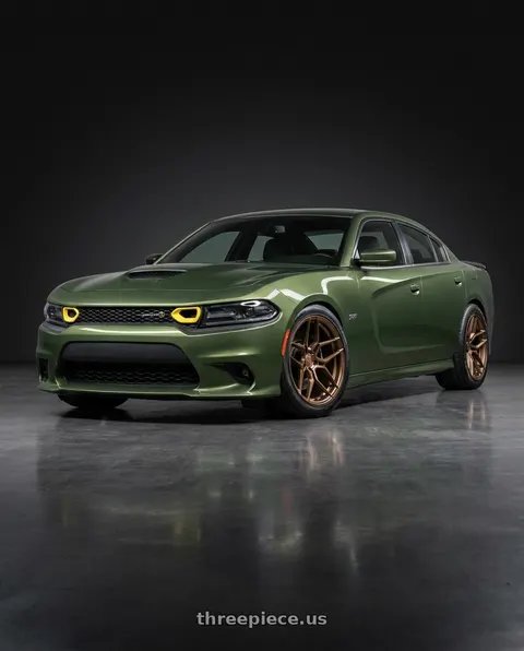 2020 Dodge Charger Scat Pack with Rohana RFX11 5x115 20x11+20 Brushed Bronze wheels