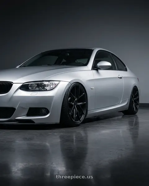 2012 BMW 3 Series E92 with Niche 1PC M117 MISANO 5X120 18X9.5 +40 MATTE BLACK wheels
