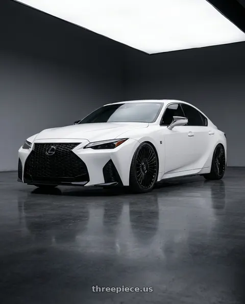 2022 Lexus IS300 with DOLCE LUXURY TRENTO 5x112/5x114.3 22x10.5 +40 Glossy Black wheels