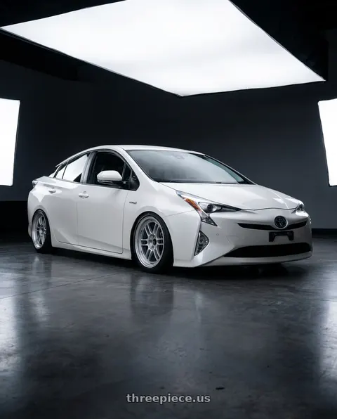 2017 Toyota Prius with Enkei RPF1RS 5x114.3 18x9.5+12 Silver wheels