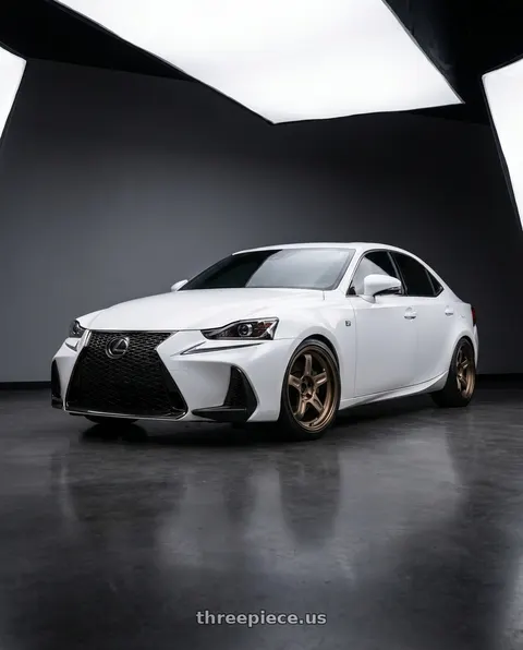 2017 Lexus IS350 F Sport with Volk Racing 21C 5x114.3 18X8.5+35  Bronze wheels