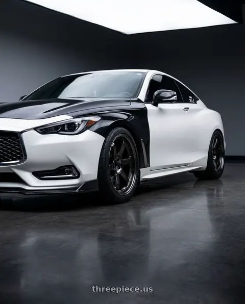2020 INFINITI Q60 Luxe with Volk Racing TE37SL 5x114.3 19x10.5 +22 PRESSED DOUBLE BLACK wheels