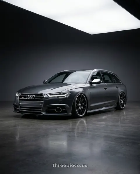 2016 Audi S6 with BBS CH-R 5x112 20x8.5 +40 Satin Black Polished Rim Protector wheels