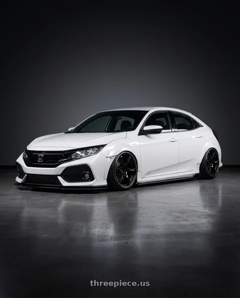 2019 Honda Civic with Advan RGIII 5x114.3 19x9.0+25 Gloss Black wheels