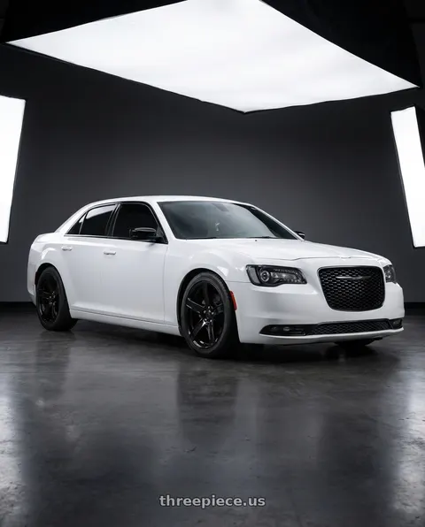 2020 Chrysler 300 with OE Wheels DG22 5x115 20x9.5+18 Satin Black wheels