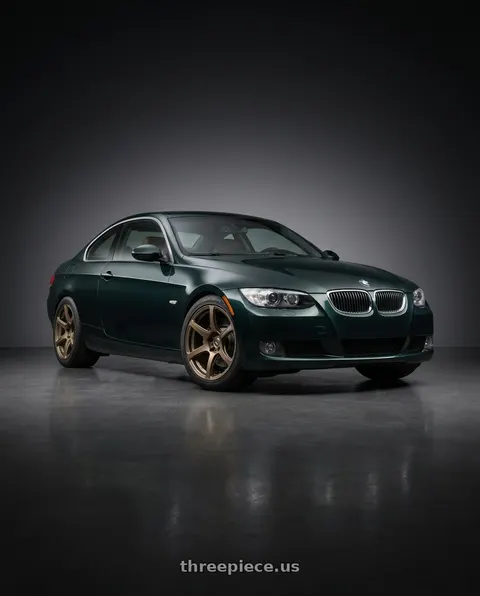 2008 BMW 335xi with Work Emotion T7r 5x120 18x9.5 +38 Matte Bronze wheels