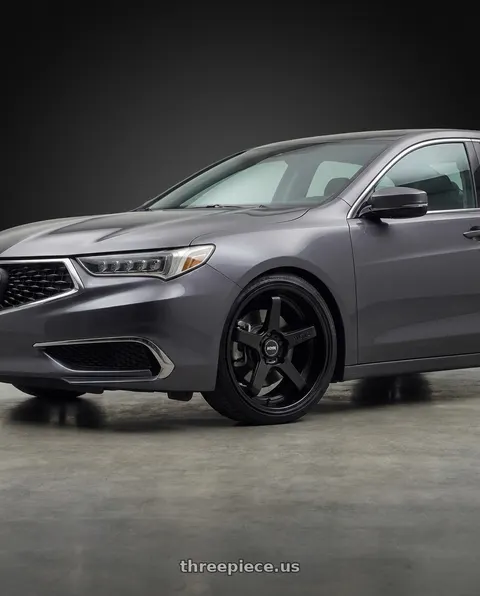 2020 Acura TLX SH-AWD with F1R FC5 5x114 18x8.5 +38 Matte Black/Gloss Black Lip wheels