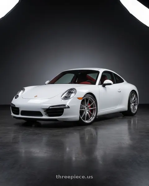2014 Porsche 911 with Rohana RFX2 5x130 20x9+45 Brushed Titanium wheels