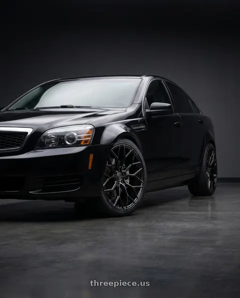 2014 Chevrolet Caprice PPV with DOLCE PERFORMANCE PISTA 5x120 19x9.5 +40 Gloss Black wheels