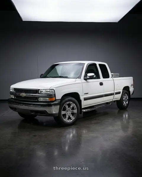 2000 chevy silverado 3 door with OE Wheels CA82 6x139.7 20x8.5+31 Chrome wheels