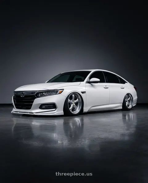 2018 Honda Accord with Work Wheels VS-KF 5X114.3 19x7.5+40 Light Grey Silver O Disk FULL REVERSE wheels