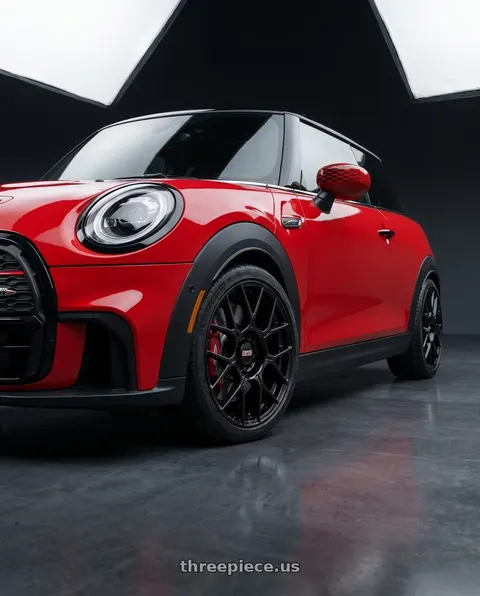 2025 mini jcw with BBS XR 5x112 18x8.0+44 Gloss Black wheels