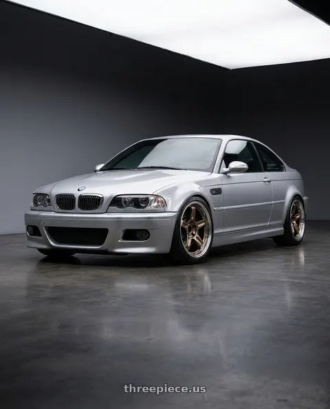 2003 BMW M3 with Volk Racing 21C SPEC-SR 5x100 18x9 +30 SHINING BRONZE METAL wheels