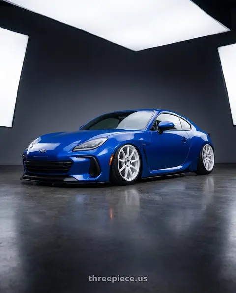 2024 Subaru BRZ with Advan RCIII 5x114.3 18x8.5+38 White wheels