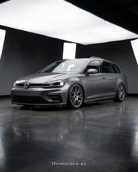 2019 Volkswagen Golf with BBS CH-R 5x112 20x10.5 +25 Satin Titanium Polished Rim Protector wheels