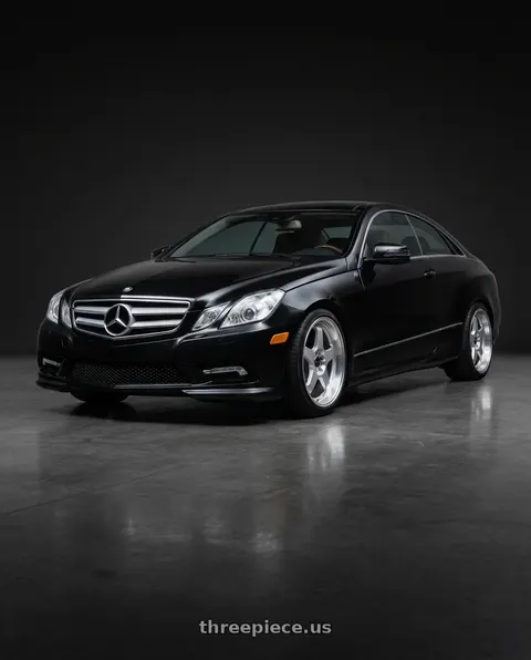 2013 Mercedes-Benz E350 4Matic with Vors SP1 5x112 17x9  +30 Silver Machine Face Lip wheels