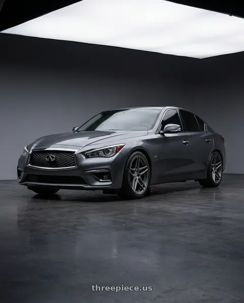2022 INFINITI Q50 with ESR Wheels FORGETECH SERIES RF15 5x108 18x9.5 +22 Matte Graphite wheels