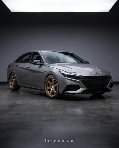 2023 Hyundai Elantra N with 1AV ZX6 5x114 18x8.5 +40 Bronze wheels