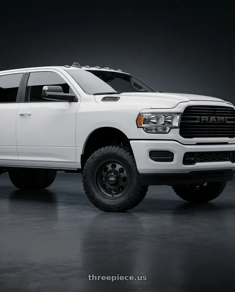2025 Ram 3500 with American Racing AR204 BAJA DUALLY 8X165.1 16X6 +111 SATIN BLACK - FRONT wheels