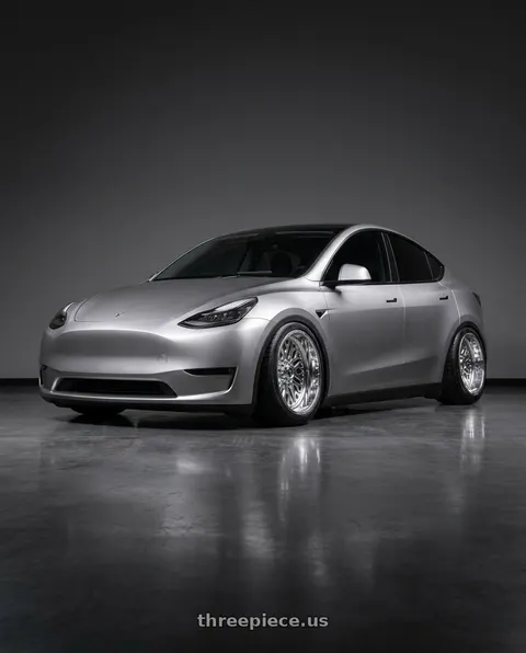 2026 Tesla Model Y with Fuel Forged FF109 5x139.7 20x9 +0 POLISHED wheels