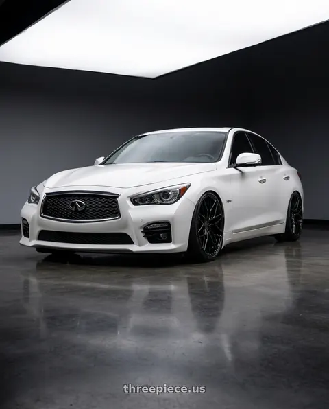 2020 INFINITI Q50 with Avant Garde Wheels M520R 5X114.3 20x10.5 +45 Gloss Black wheels