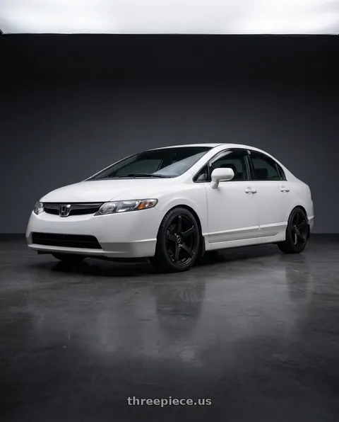 2007 Honda Civic with Enkei Kojin 5x114.3 17x8+35 Matte Black wheels