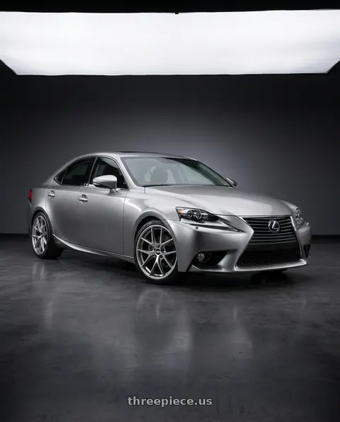 2013 Lexus IS F with BBS CI-R 5x114.3 19x8.5 +36 Platinum Silver Polished Rim Protector wheels