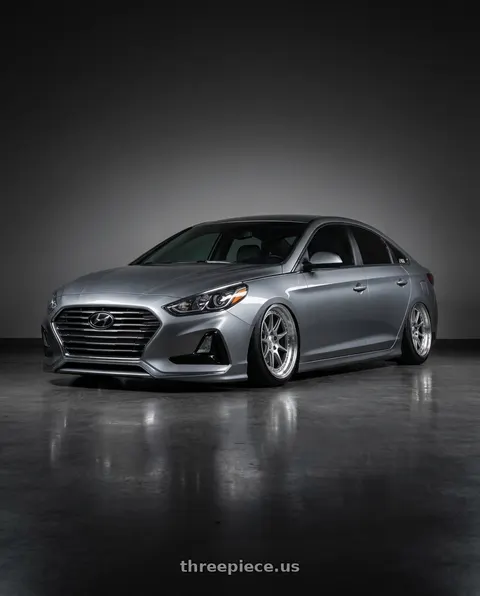 2019 Hyundai Sonata SE with Aodhan DS-X 5x114.3 18x9.5 +22 Silver w/Machined Face wheels