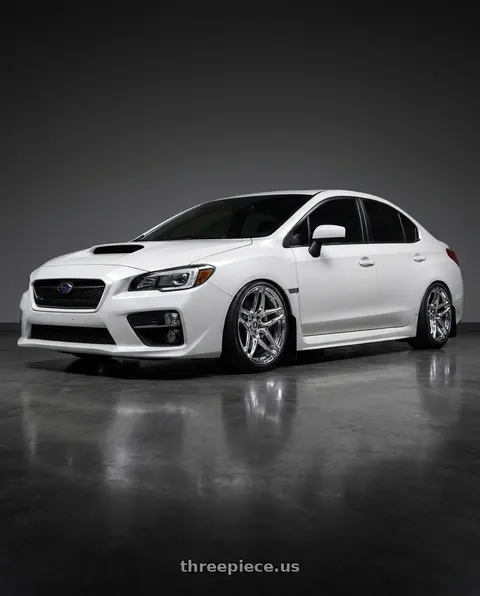 2017 Subaru WRX Premium with Heritage Wheel EBISU MonoC 5x114.3 18x8.5+35 Chrome wheels
