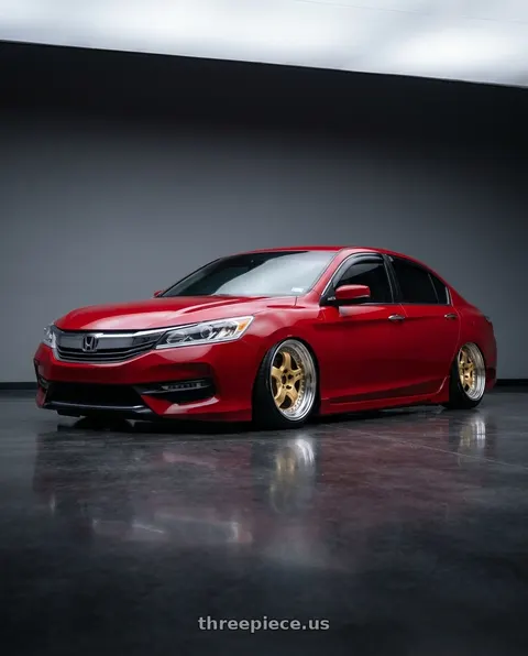 2016 Honda Accord Sport with Work Meister S1 3P 5x114.3 18x9+42 L Disk Bright Buff Finish wheels