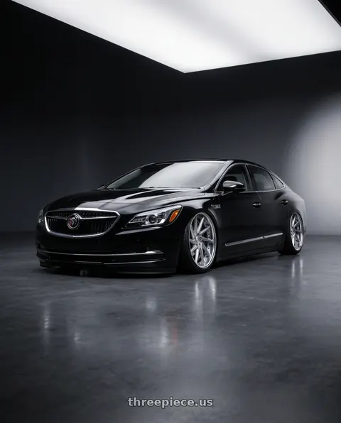 2017 Buick LaCrosse with Work Gnosis Cvs 5x114.3 19x7.5+30 A Disk Brush Silver Clear wheels