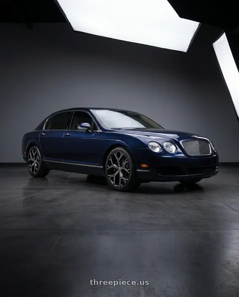 2006 Bentley Continental with Xcess 5 Flake 5x100 18x8.5 +35 Gloss Black Milled wheels