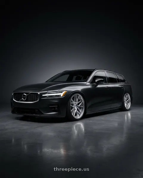2020 Volvo V60 T5 R-Design with Work Gnosis Cvx 5x108 20x9+38 O Disk Composite Buffed And Brushed wheels