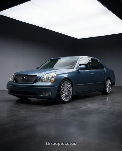2001 Lexus LS430 with TIS Motorsports 507S 5x114.3/5X120 20x8.5 +35 Gloss Silver wheels