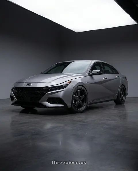 2023 Hyundai Elantra N with KATANA RACING KR03 5x114.3 18x8 +40 Matte Black wheels
