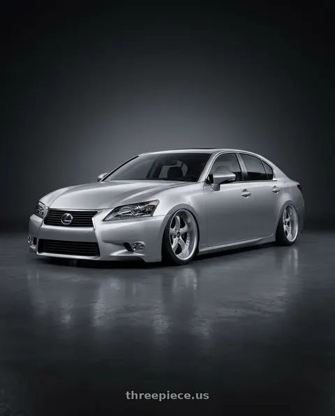 2015 Lexus GS350 with Work Wheels VS-KF 5x110 20x13.5+9 Light Grey Silver L Disk FULL REVERSE wheels