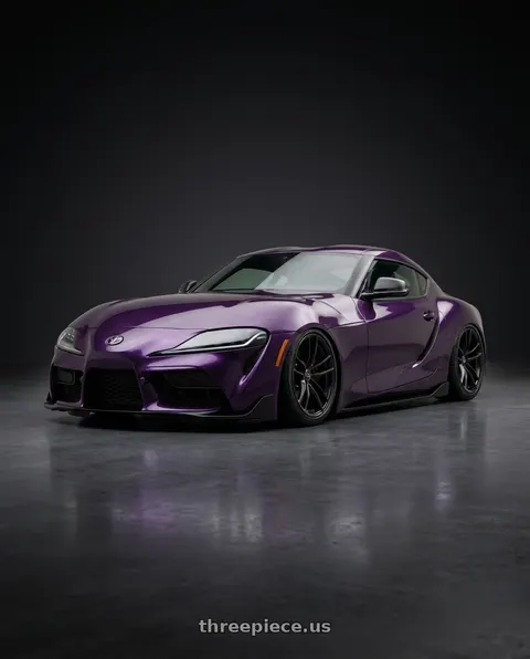 2020 Toyota GR Supra with Ssr Gtv02 5x114.3 19x8.5+38  FLAT BLACK wheels