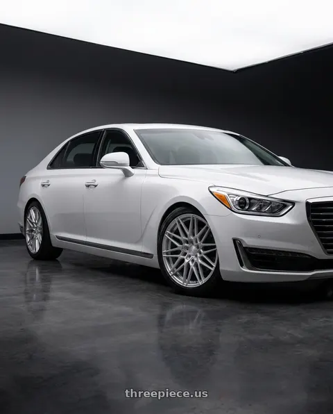 2018 Genesis G90 Ultimate with Axe CF1 5x114 20X10.5+43 SILVER wheels